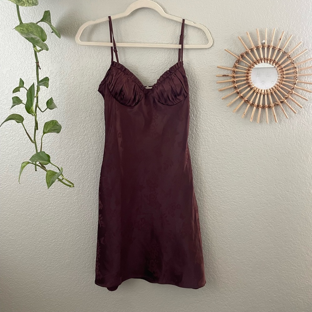 Brown Silk Dress